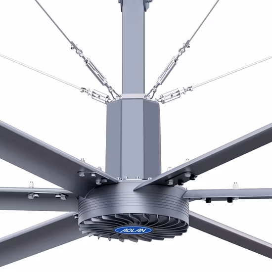 Hvls 永久磁石ギアレスモーター付き大型産業用シーリングファン